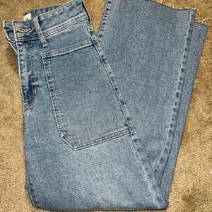 Just Black Women's Flare Blue Jeans (Bobbles and Lace)
